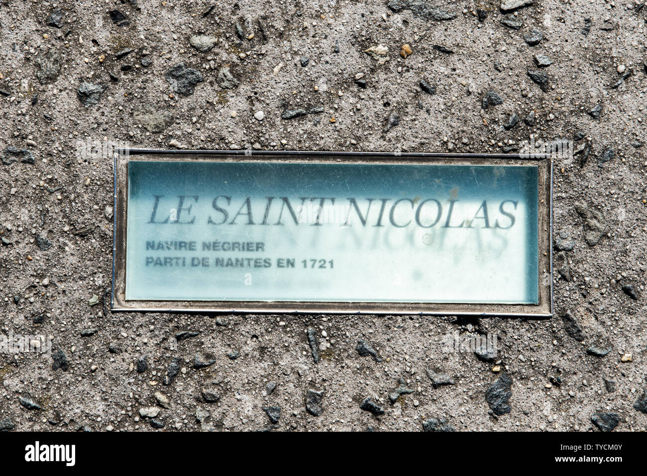 Das 'Denkmal für die Abschaffung der Sklaverei', Nantes, Frankreich. // El 'Memorial para la abolición de la esclavitud", de Nantes, Francia. Foto de stock