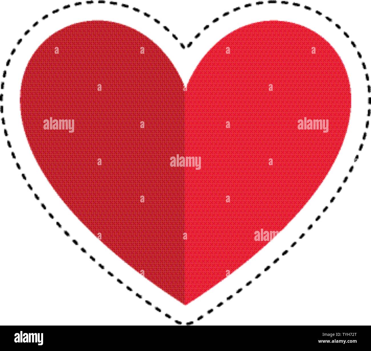 Icono con forma de corazón, diseño de tarjeta de amor Imagen Vector de  stock - Alamy
