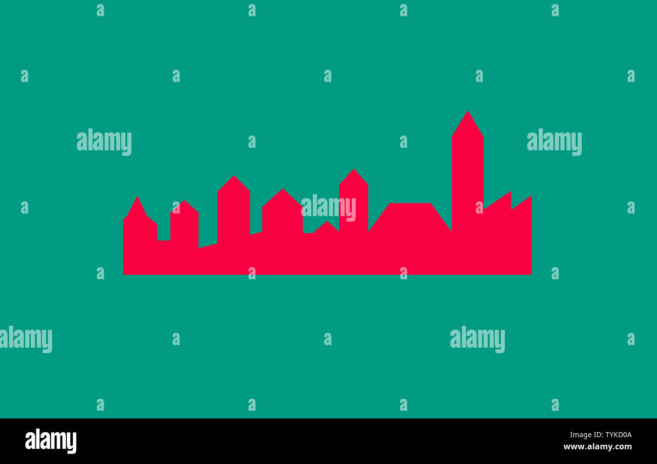 Resumen de arquitectura urbana moderna ciudad ilustración Fotografía de