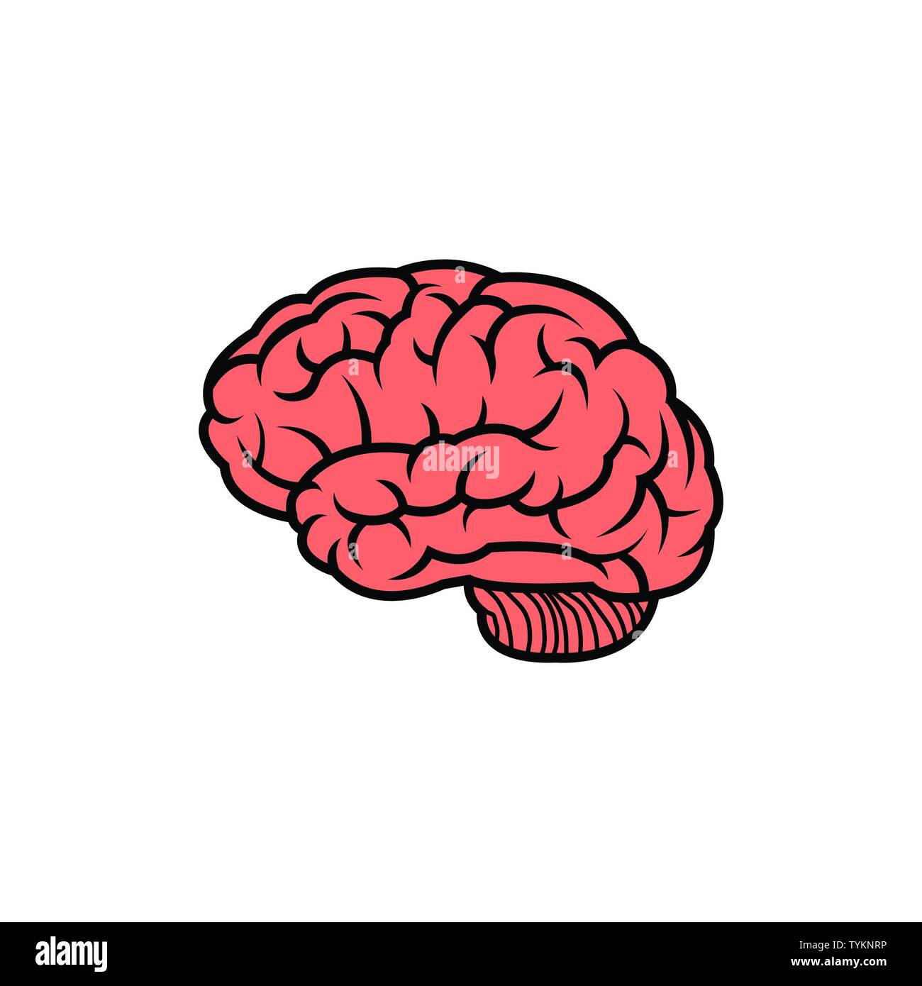 Cerebro Humano abstracto de la plantilla de diseño de logotipo Ilustración del Vector