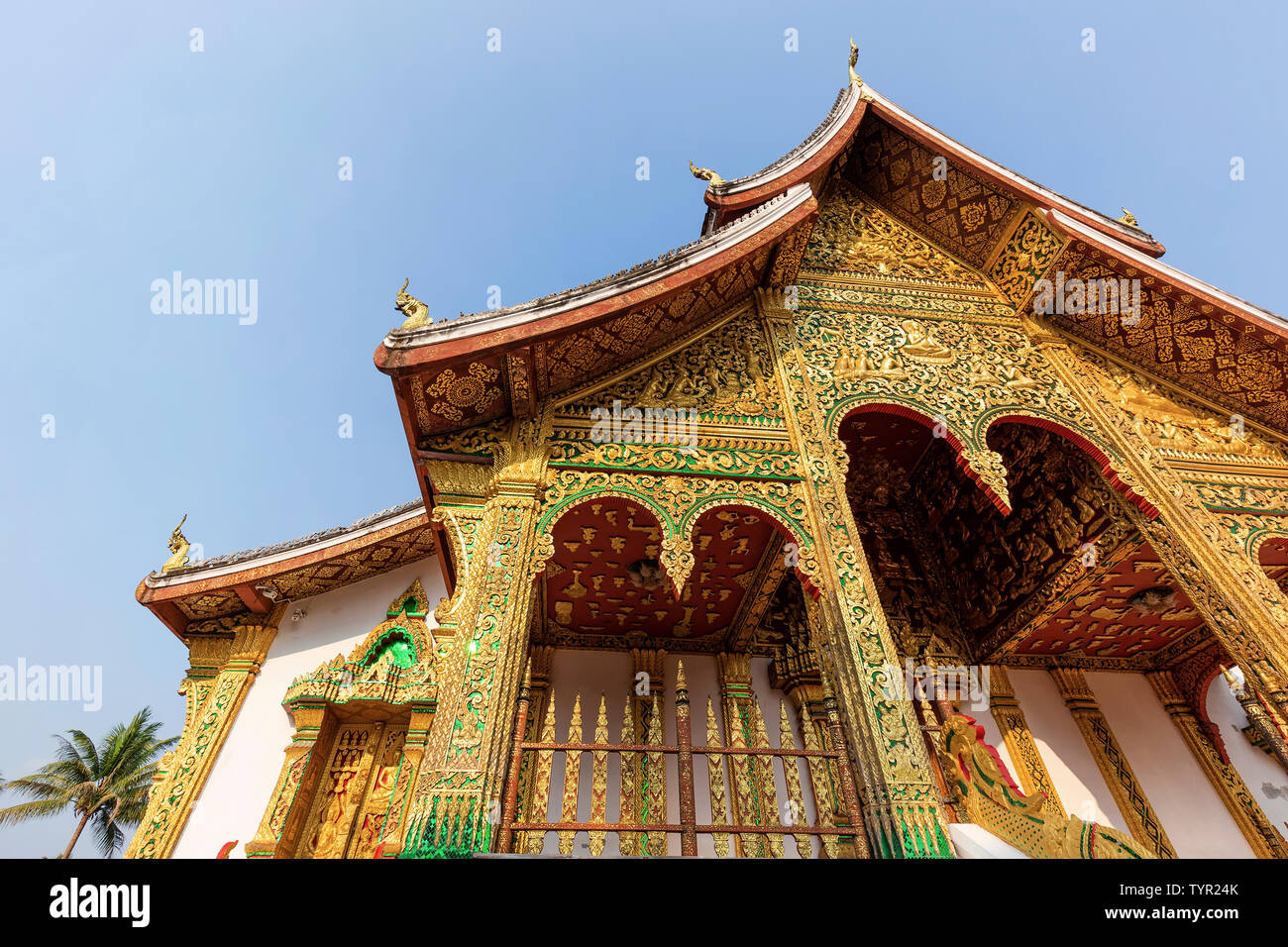 En Luang Prabang, Laos - marzo 2019; Haw Pha Bang Templo Foto de stock