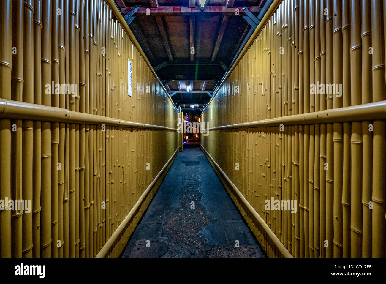 Famoso callejón pontocho de Kyoto durante la noche Foto de stock