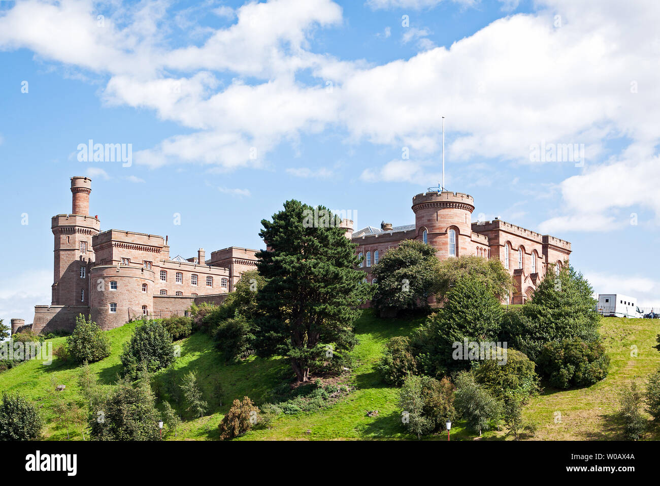 El famoso castillo de Inverness en Inverness, Escocia, Reino Unido. Foto de stock