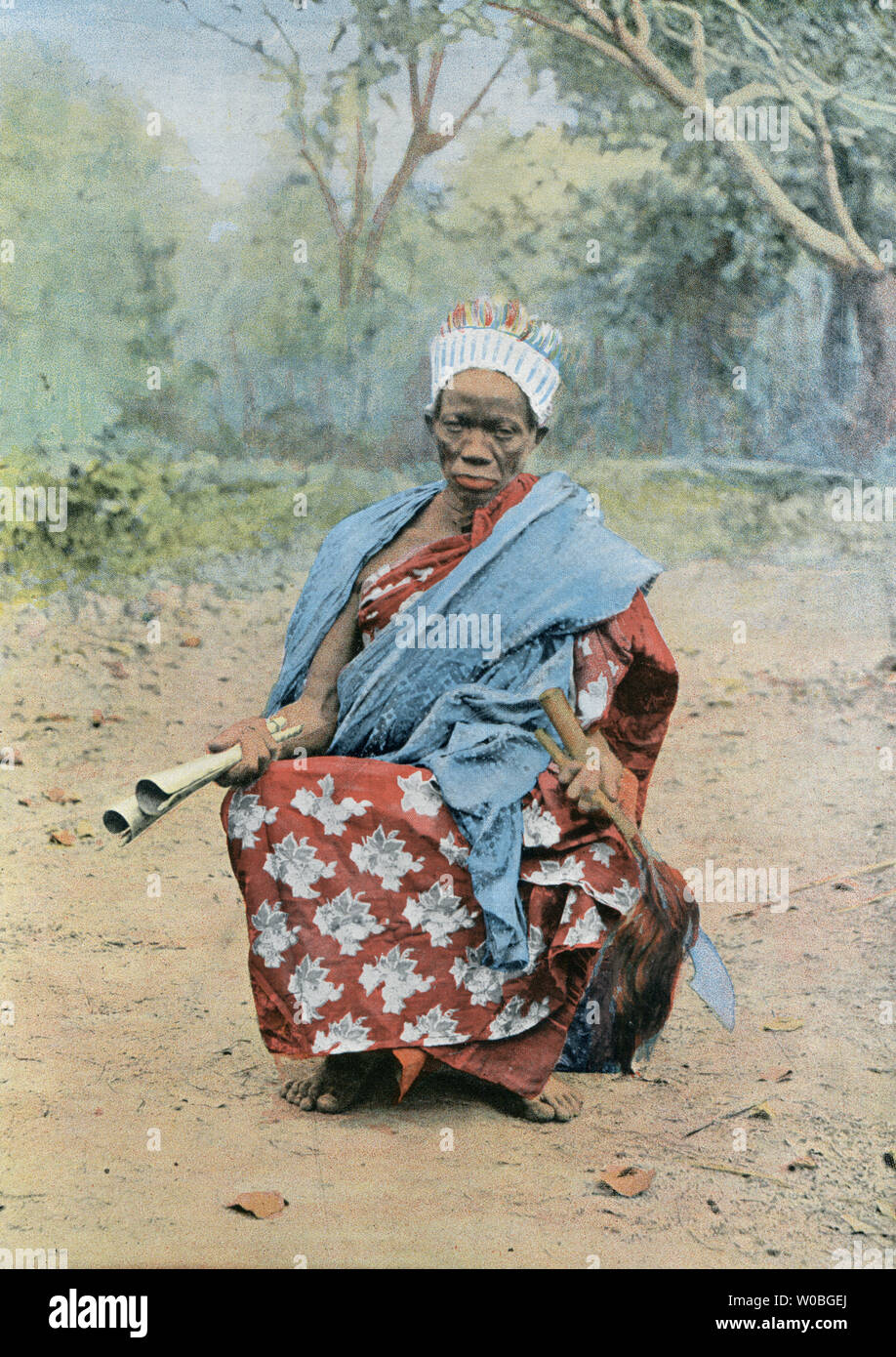 El vudú, sacerdote, benin Foto de stock