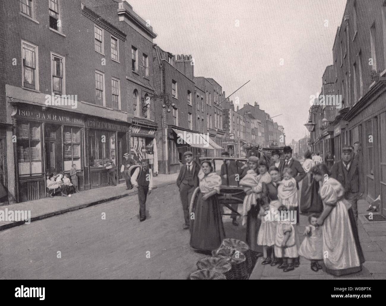 St. George street - En Jamrach's. Londres 1896 antigua imagen de impresión Foto de stock
