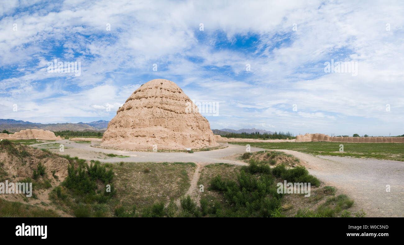 Yinchuan Ningxia Xixia Wang mausoleo Foto de stock