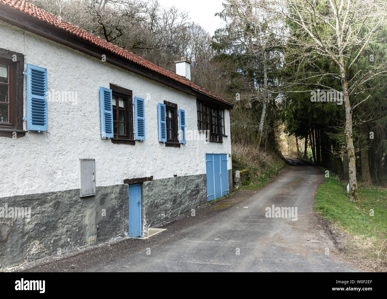 Típica casa de pueblo en Luxemburgo Foto de stock