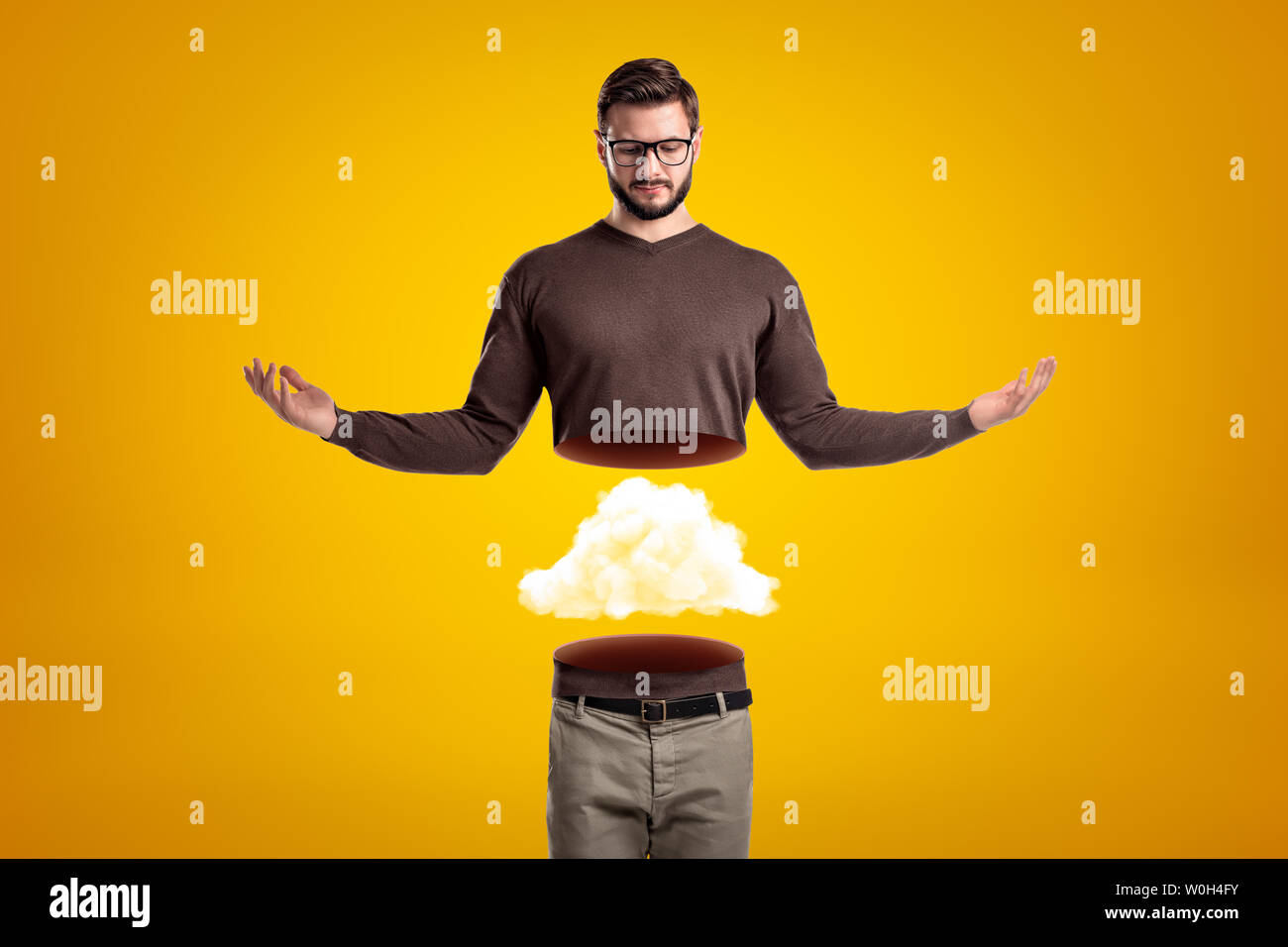 Hombre cortado por la mitad fotografías e imágenes de alta resolución -  Alamy