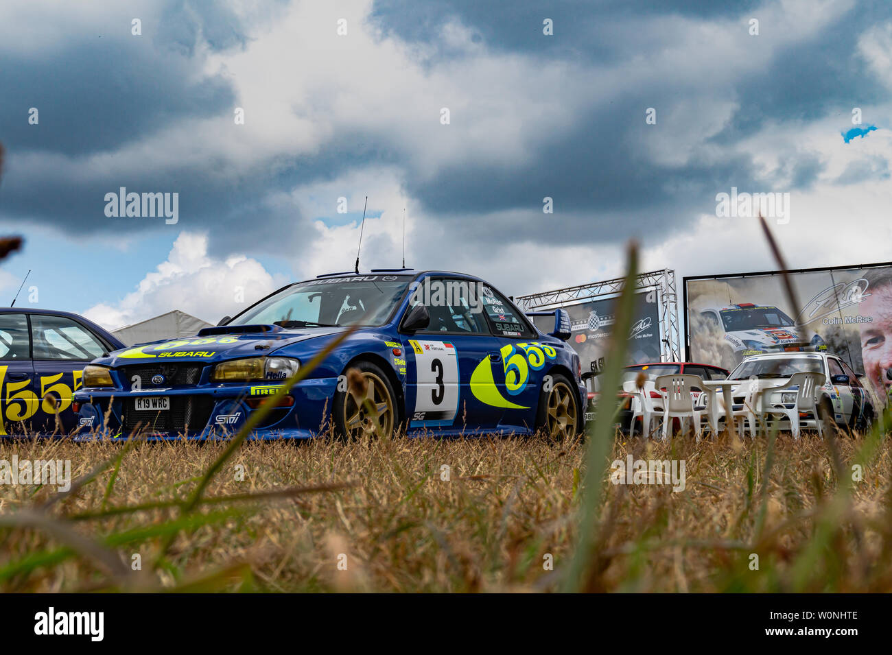 Colin Mcrae, el Subaru Impreza 22b WRC Rally Car en el Festival de Velocidad de Goodwood 2018 Foto de stock