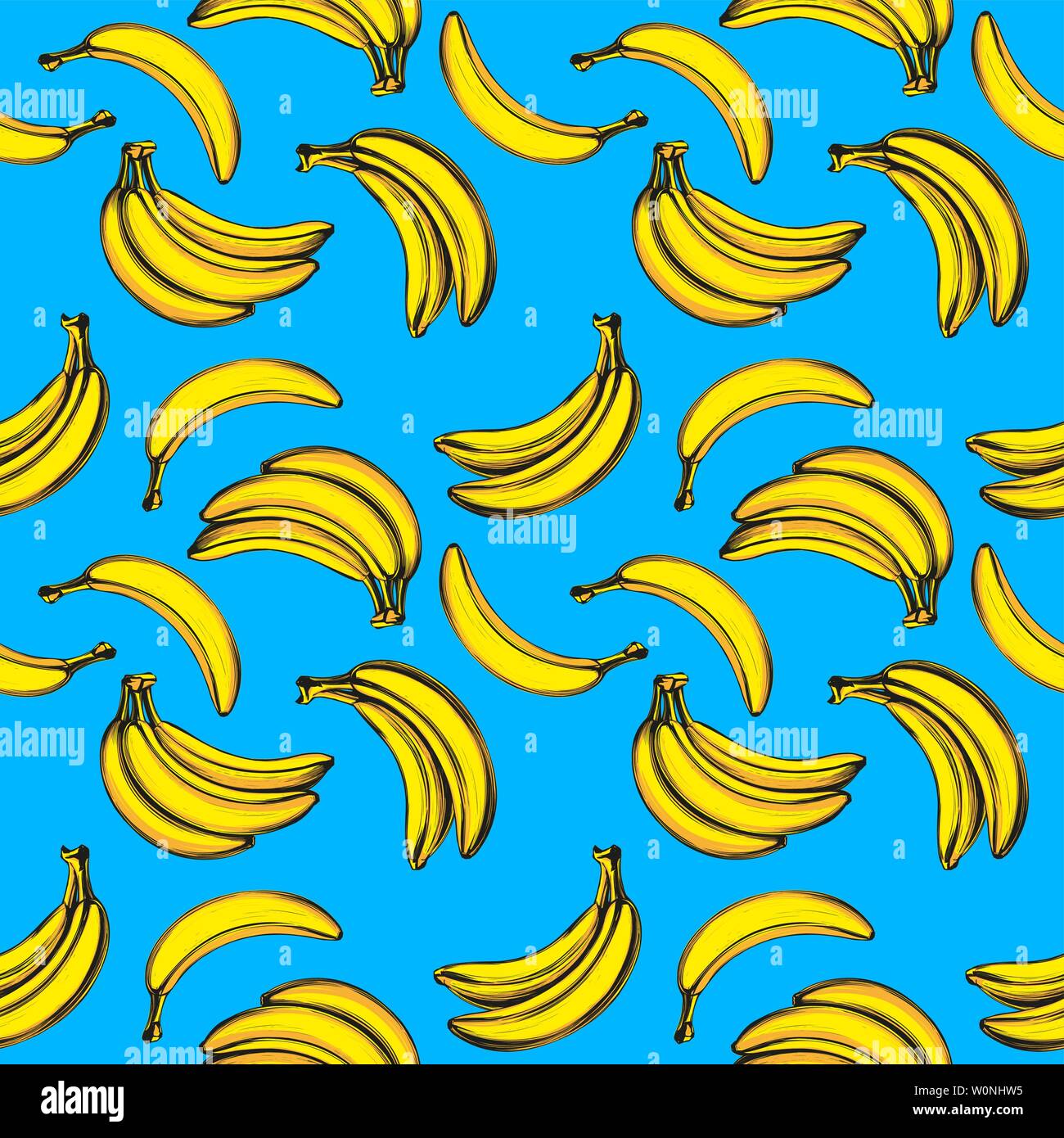 Plátano fruta de textura fluida, papel tapiz, fondo dibujado a mano