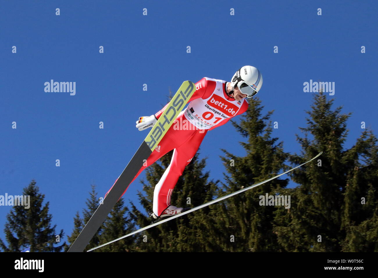 Anton Schluetter (SCM) Zella-Mehlis beim Weltcup Nordische Kombination Schwarzwaldpokal 2018 Foto de stock