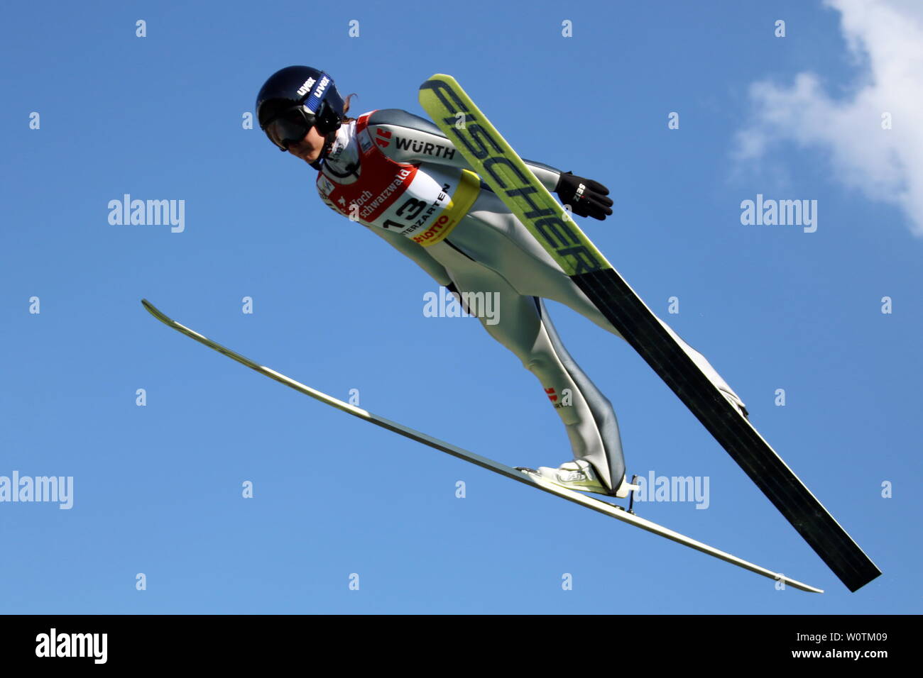Carina Vogt (SC) bei der Skisprung Degenfeld DM Einzel Hinterzarten 2018 Foto de stock