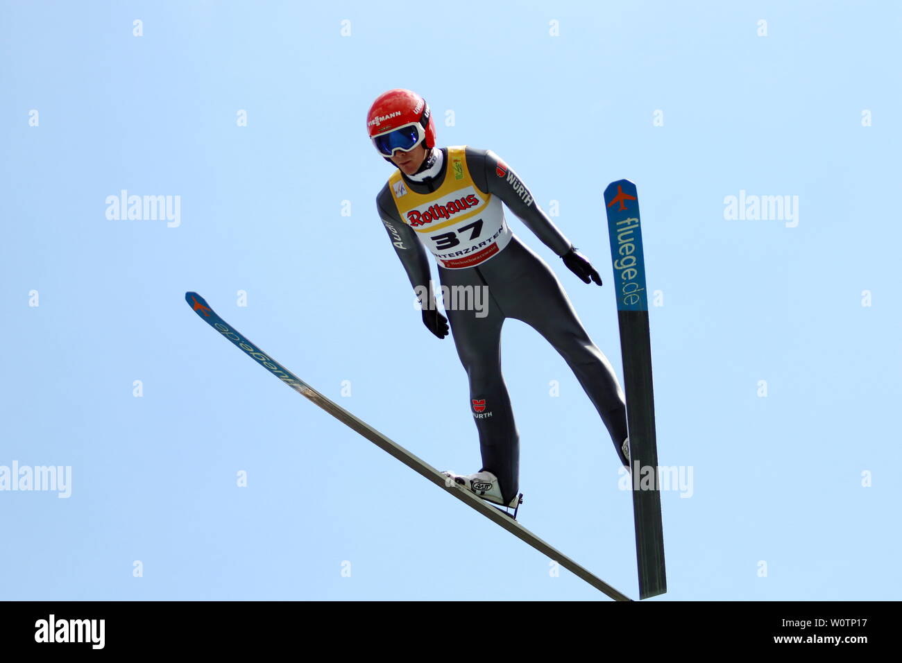 Stephan Leyhe (SC) Willingen beim skispringen Qualifikation FIS Sommer Grand Prix 2018 Hinterzarten Foto de stock
