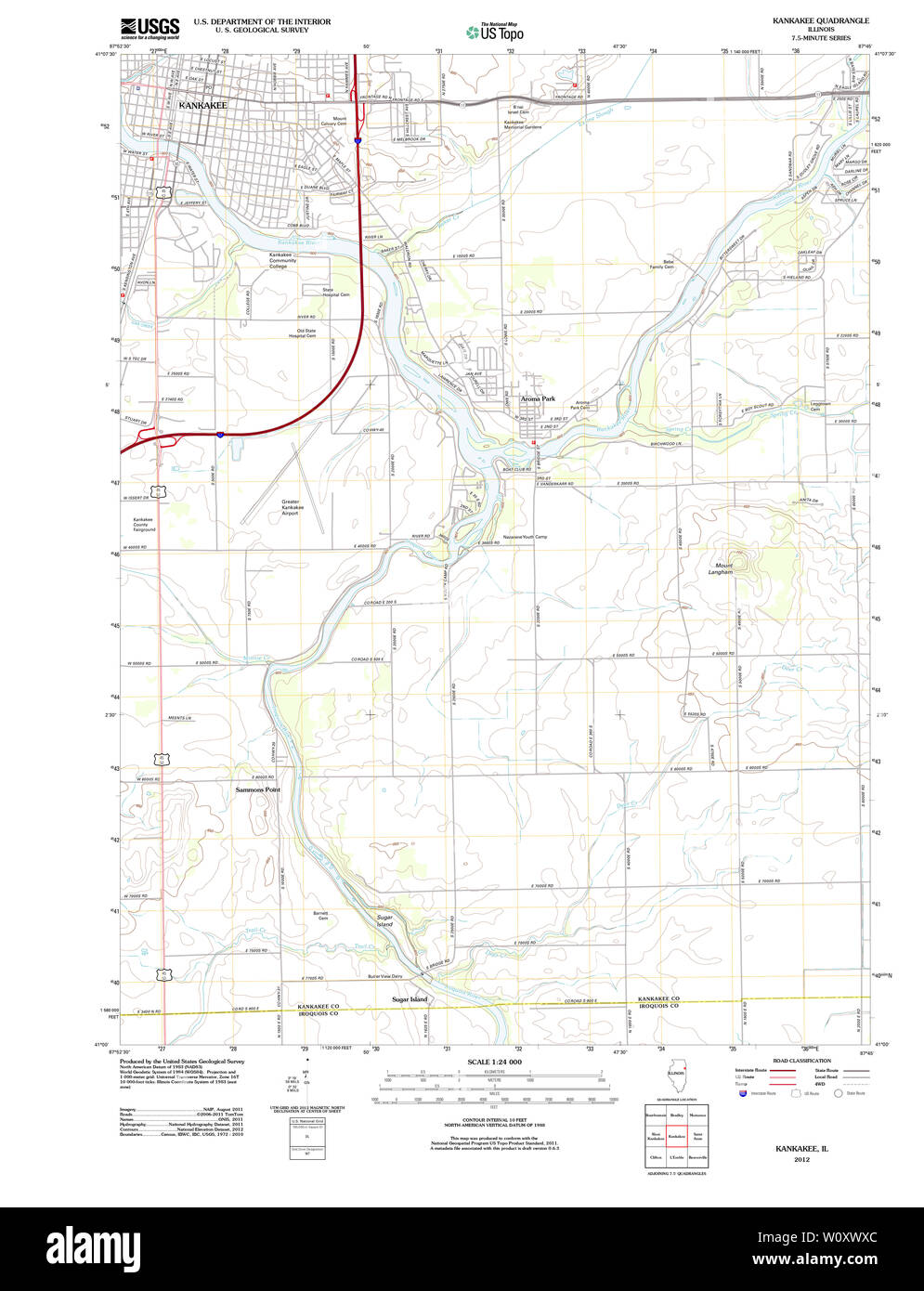 Mapa de kankakee illinois fotografías e imágenes de alta resolución Alamy