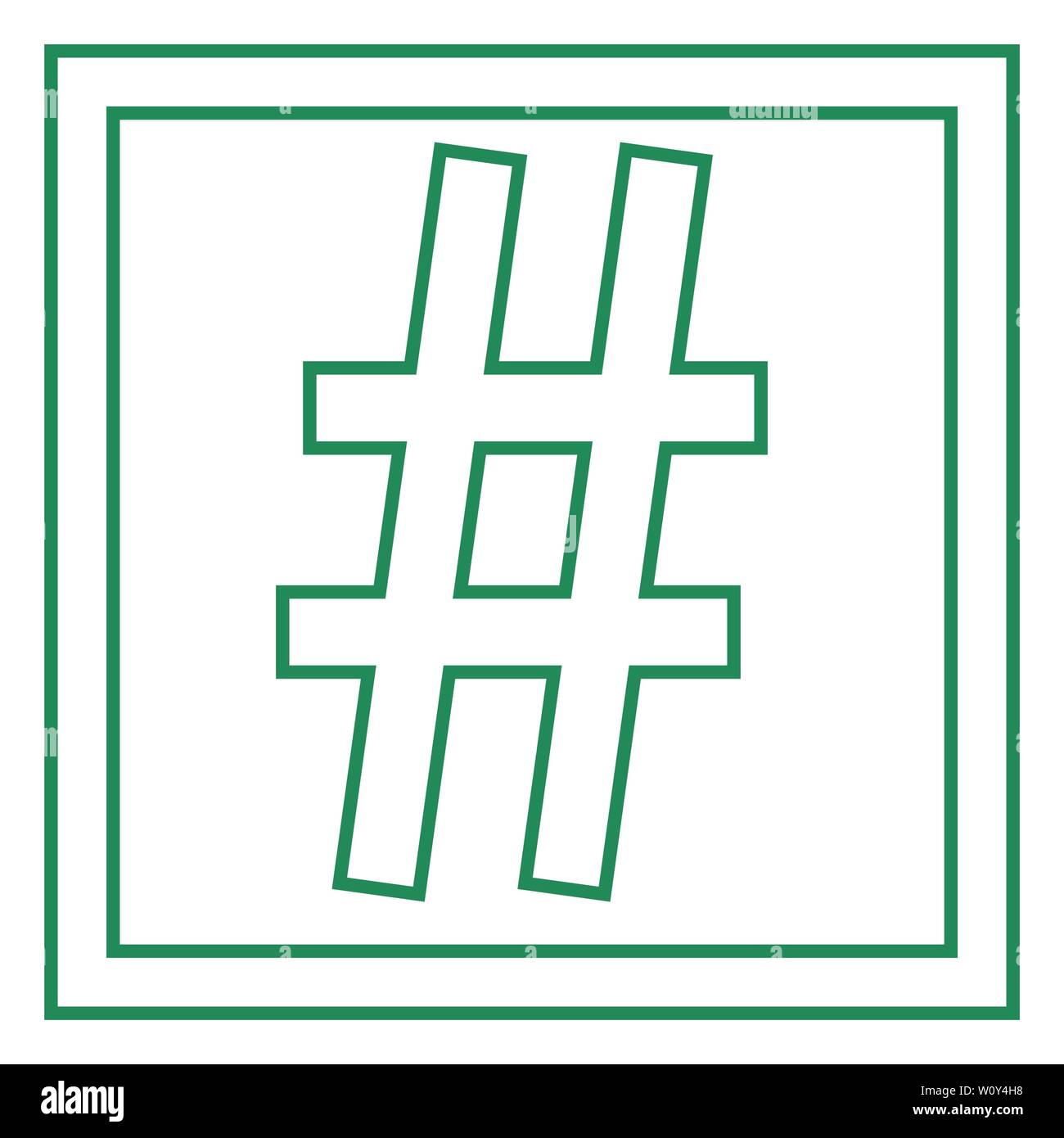 Hashtag signos. Signo de número, hash, o almohadilla Imagen Vector de stock  - Alamy