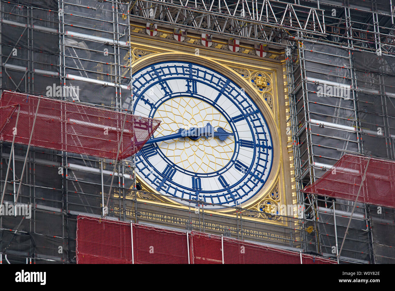 Renovación del Big Ben de Londres, Reino Unido Foto de stock