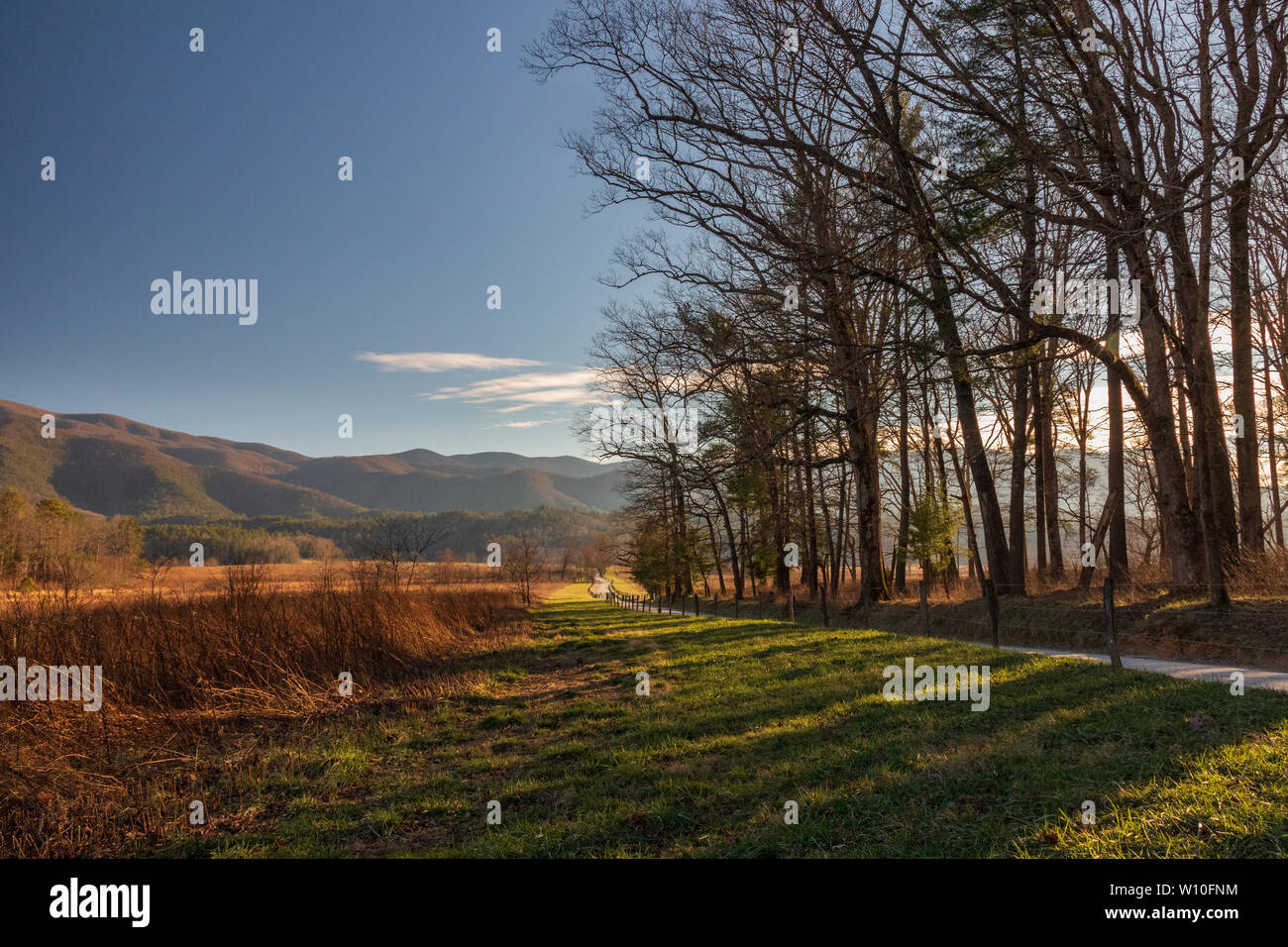 Hyatt Lane en Cades Cove Great Smoky Mountains National Park, EE.UU. Foto de stock