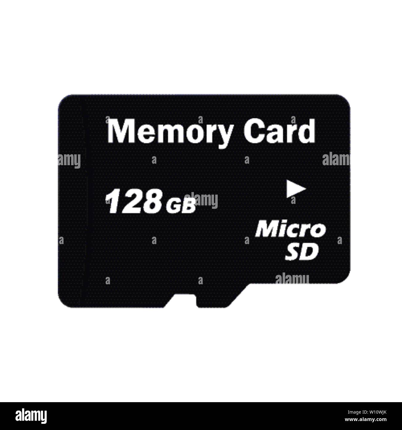 La tarjeta micro SD. Tarjeta de memoria Flash . Plantilla para tu diseño  Imagen Vector de stock - Alamy
