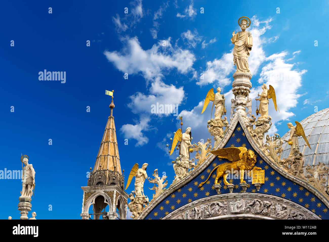 Catedral y de la basílica de San Marcos (St. El evangelista san Marcos), Venecia, sitio del patrimonio mundial de la UNESCO, Véneto, Italia, Europa Foto de stock