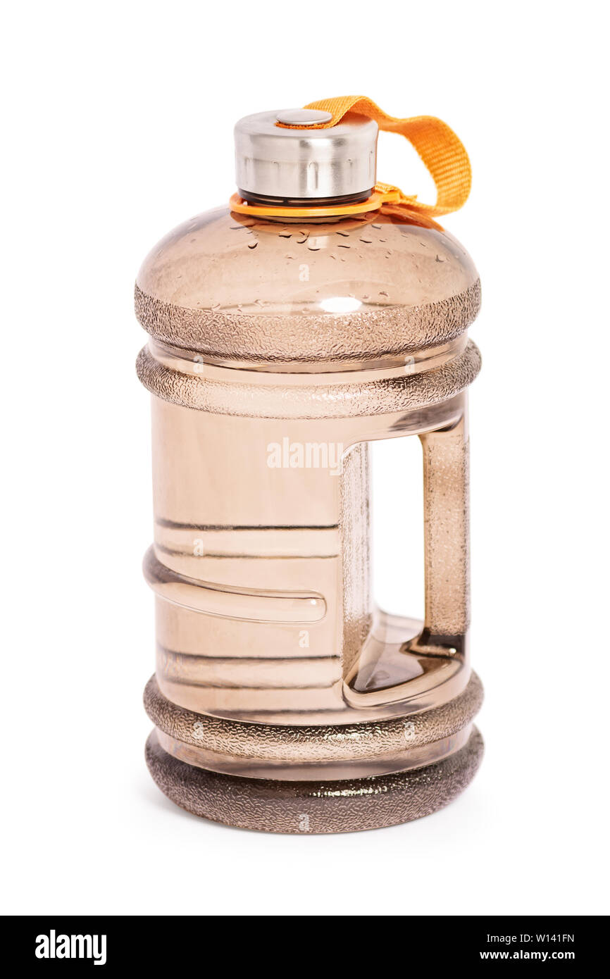 Botella de agua grande para el gimnasio, aislado en un fondo blanco  Fotografía de stock - Alamy