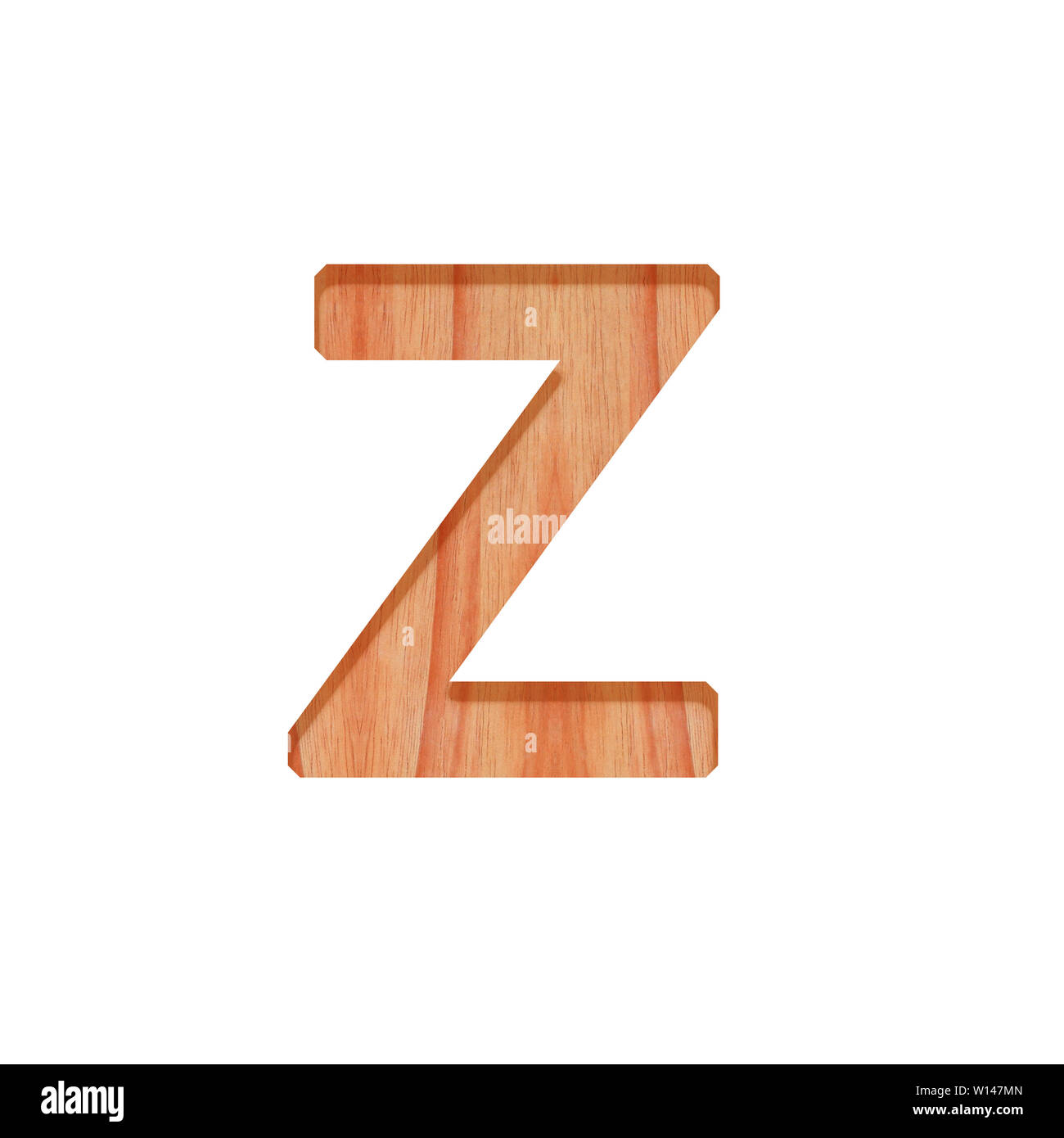 Letra Z de madera decorativa pequeña