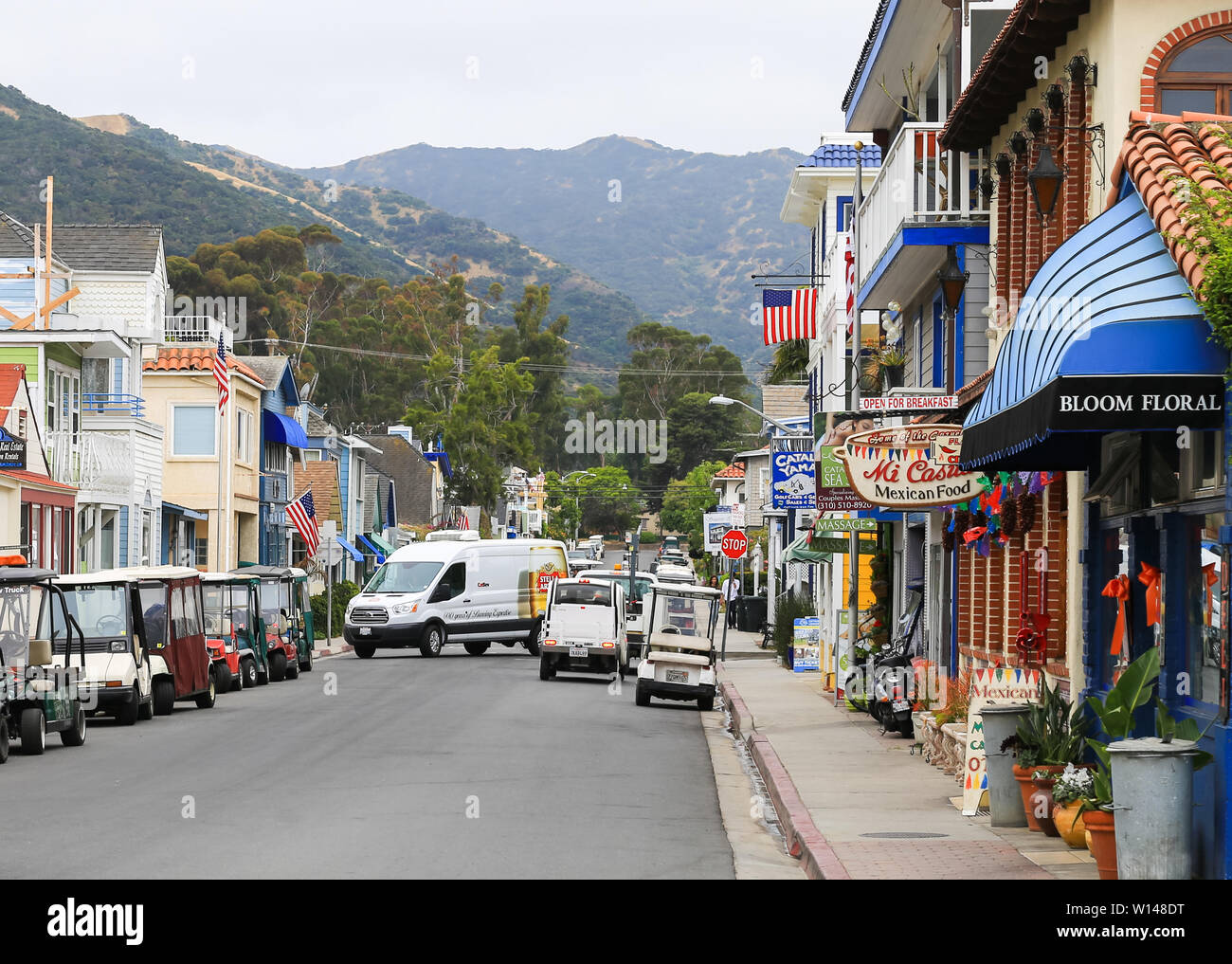 Avalon, California, EE.UU. 31 de mayo de 2017 Una calle de Avalon