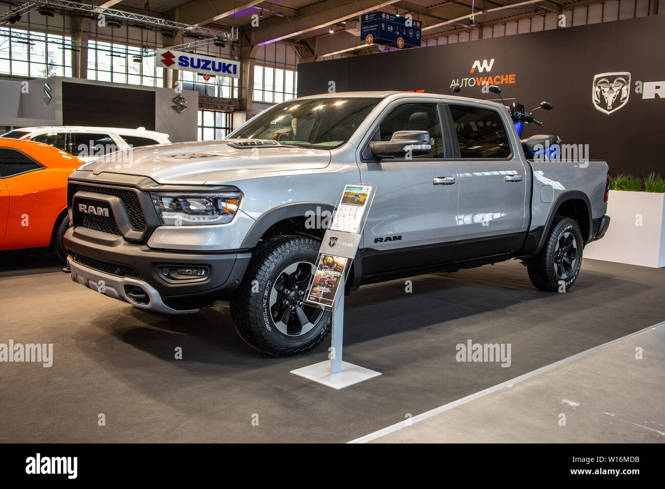 Poznan, Polonia, Marzo 2019 nueva RAM 1500 Rebel - modelo año 2019, Poznan  International Motor Show, la camioneta de tamaño completo fabricado por Ram  Camiones Fotografía de stock - Alamy