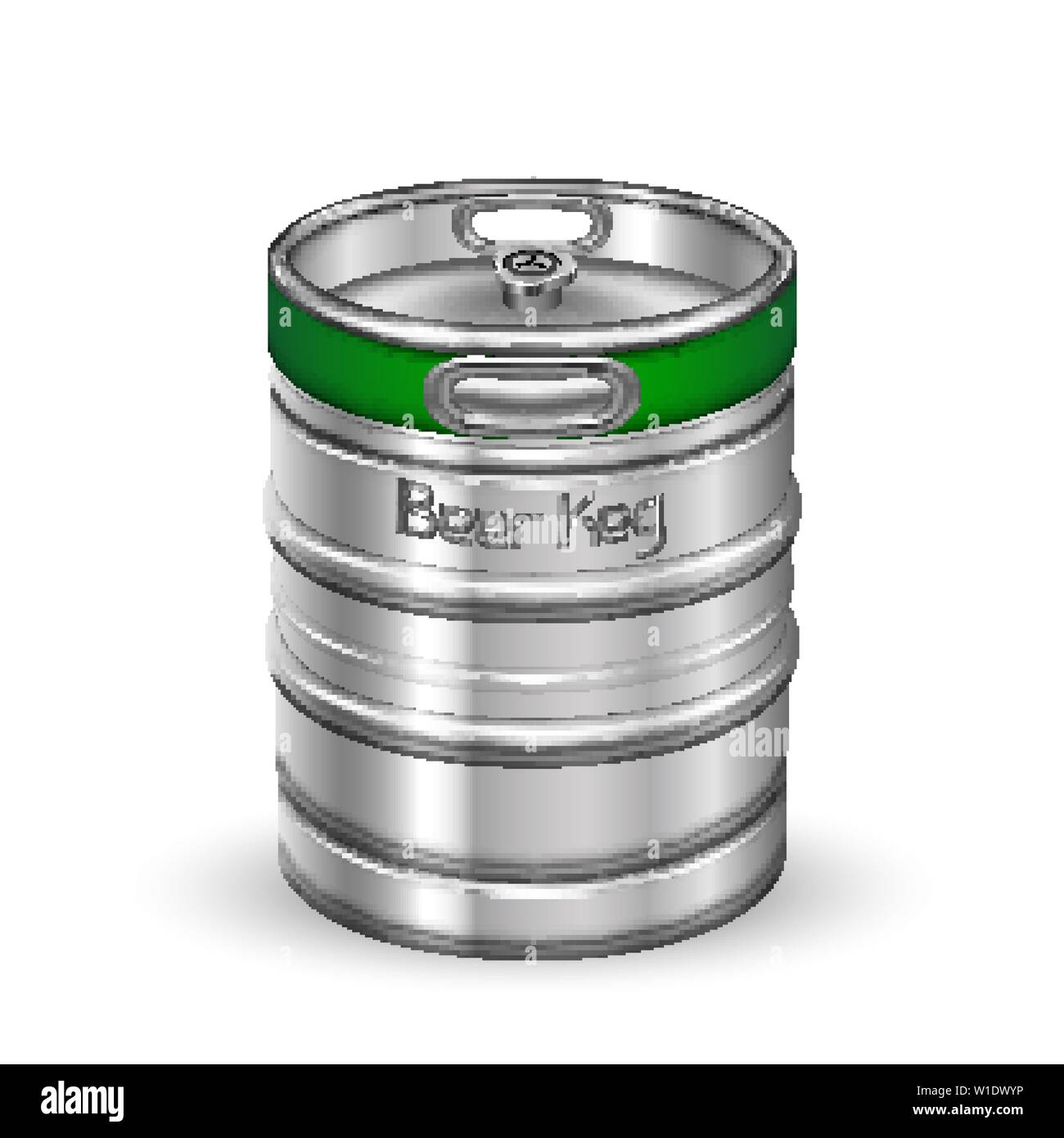 Cromo clásico Barril de cerveza de barril metálico Vector Imagen Vector de  stock - Alamy