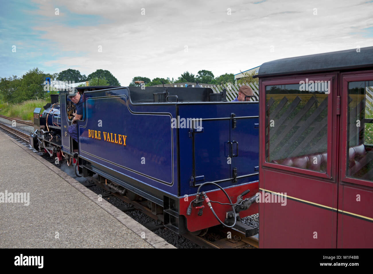 Bure Valley Railway, Norfolk, Inglaterra, Reino Unido. Foto de stock