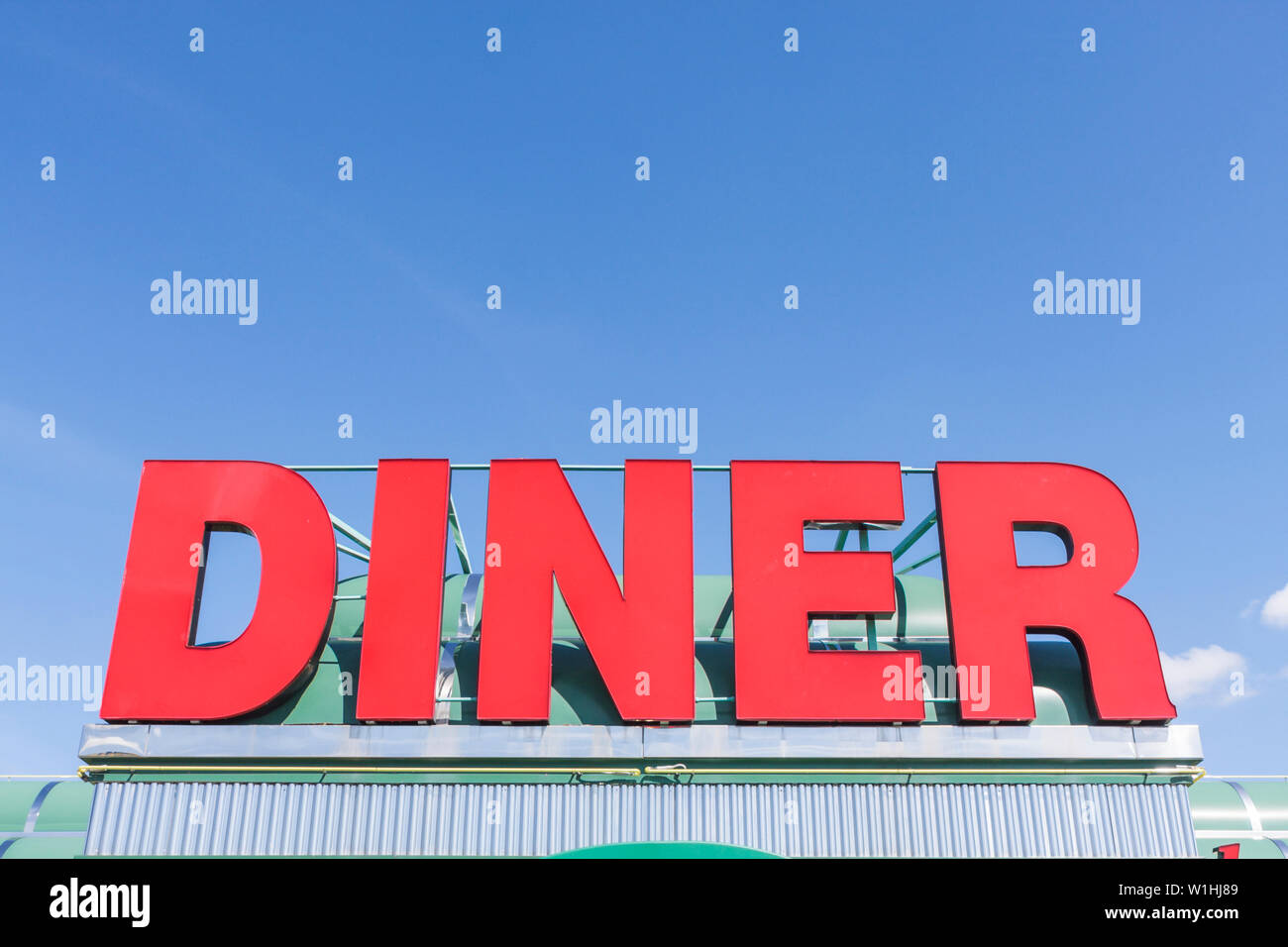 Florida Highlands County, Sebring, US Highway Route 27, Sebring Diner, nostalgia, restaurantes, restaurantes, comida, restaurantes, cafés, servicio, cocina, Amer Foto de stock