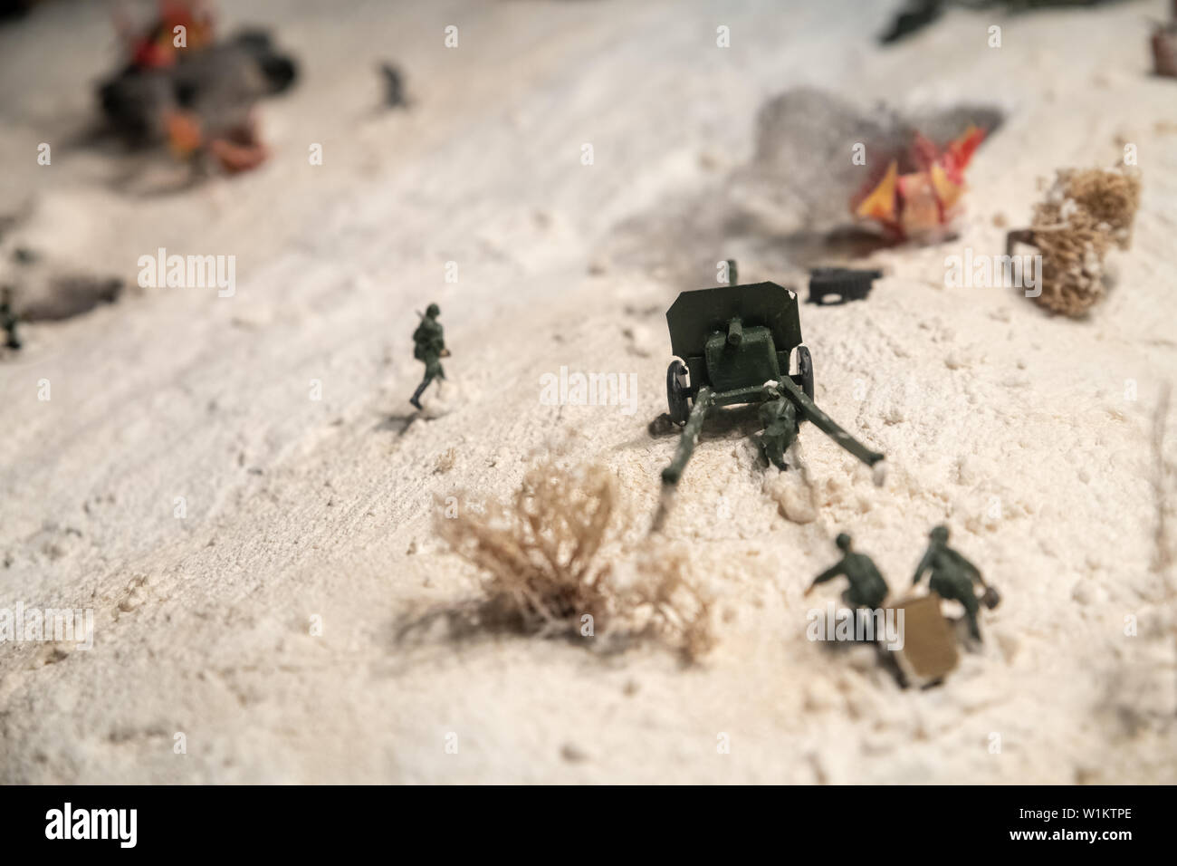 Descripción: la miniatura de la batalla de la segunda guerra mundial Foto de stock