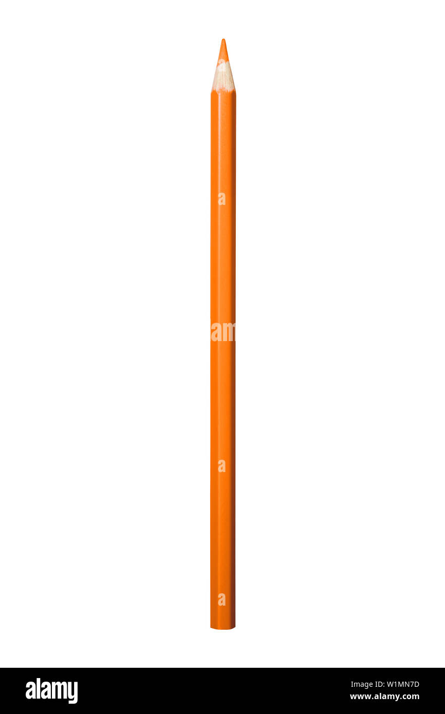 Lápiz de color naranja para dibujar. aislado sobre fondo blanco Fotografía  de stock - Alamy