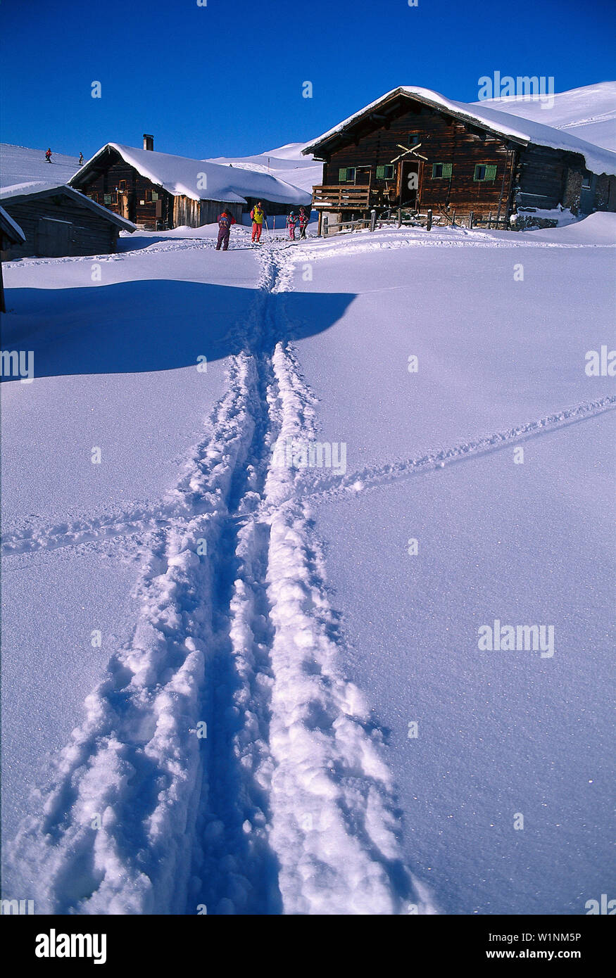 Centro de Esquí, Ski Region Kitzbuehel Tirol, Austria Foto de stock