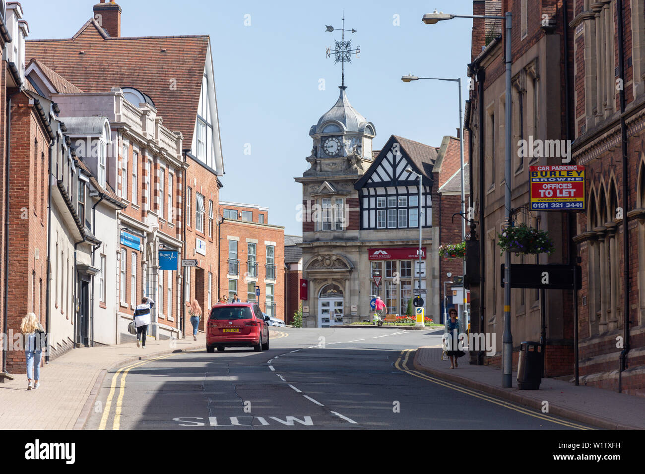 High Street desde Mill Street, Sutton Coldfield, West Midlands, Inglaterra, Reino Unido Foto de stock