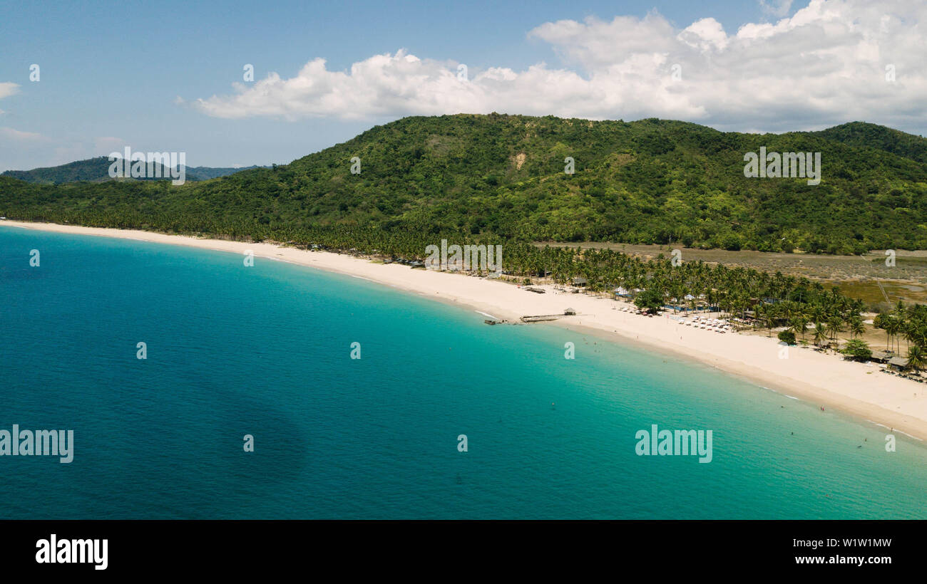 Nacpan Beach, El Nido, Palawan, Filipinas Foto de stock