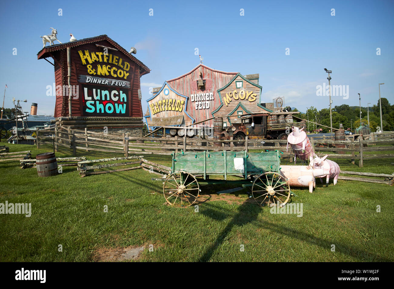 El Hatfield & mccoy cena feudo comedia musical sede en Pigeon Forge, Tennessee, EE.UU. Foto de stock