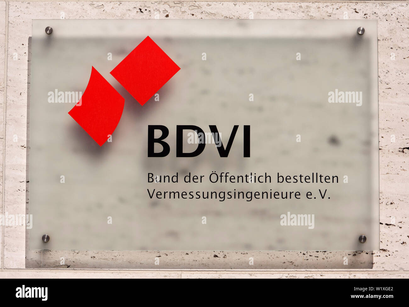 Firmar BDVI Bund der Öffentlich bestellten Vermessungsingenieure e.V. Foto de stock