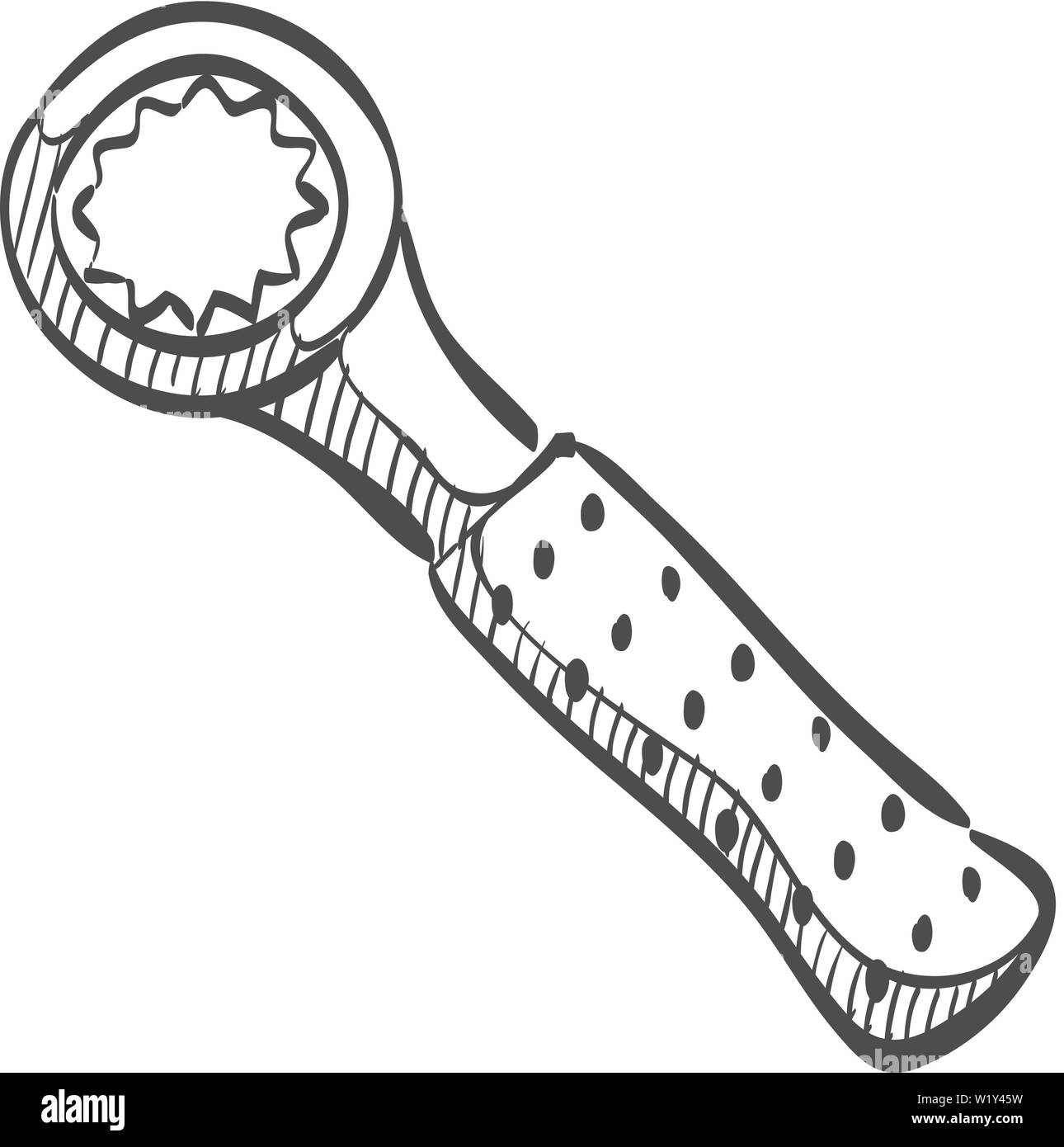 Icono de herramientas de bicicleta en el dibujo en color. Destornillador de  llave de tornillo mecánico ajuste profesional de mantenimiento Imagen  Vector de stock - Alamy