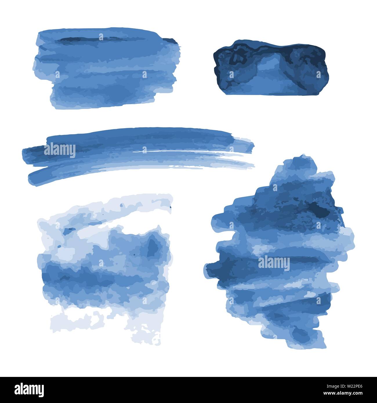 Acuarela azul profundo formas, manchas, manchas, pintura de trazos de  pincel. Resumen Antecedentes La textura de acuarela. Azul Profundo. Azul  marino. Aislados Imagen Vector de stock - Alamy