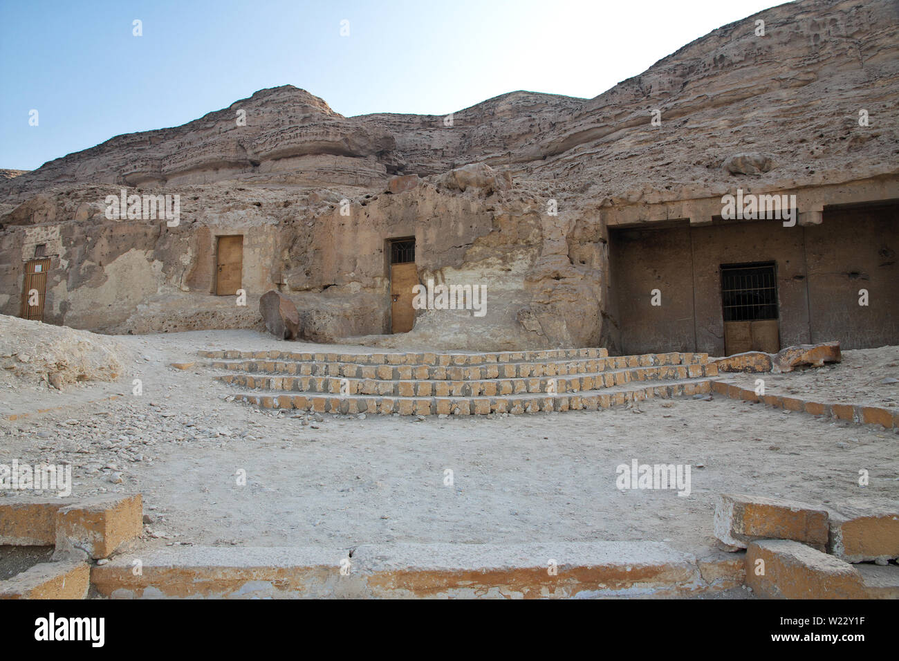 Las tumbas de los Faraones en el Amarna a orillas del Nilo, Egipto