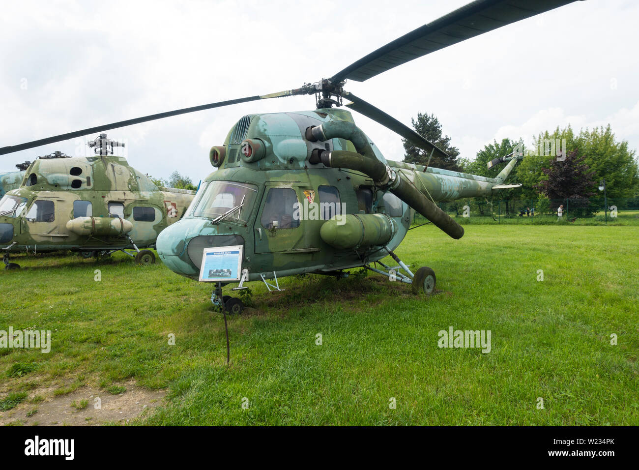 El helicóptero WSK mi-Chekla en el Museo de Aviación de Polonia Cracovia, Polonia, Europa. Foto de stock