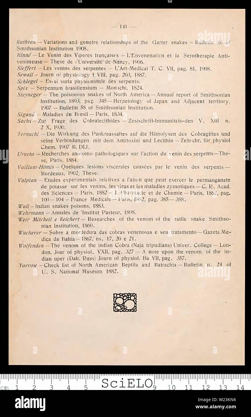 Imagen de archivo de la página 172 de defesa contra o ophidismo. Una defesa contra o ophidismo defesacontraoop00Braz Año: 1911 Foto de stock
