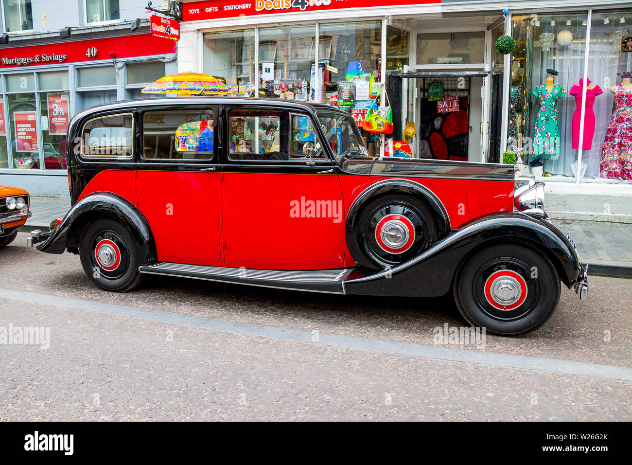 1938 Rojo Rolls Royce Wraith classic car. Foto de stock