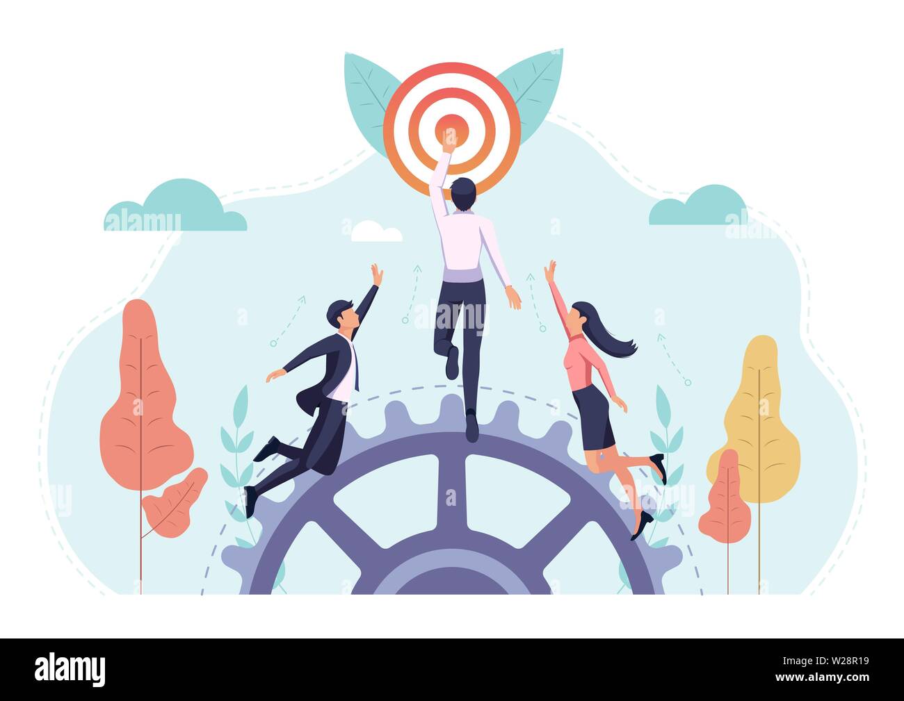 Gente De Negocios Carrera Para Llegar A La Meta En Primer Lugar Objetivo Cnocept Busienss Y Competencia Imagen Vector De Stock Alamy