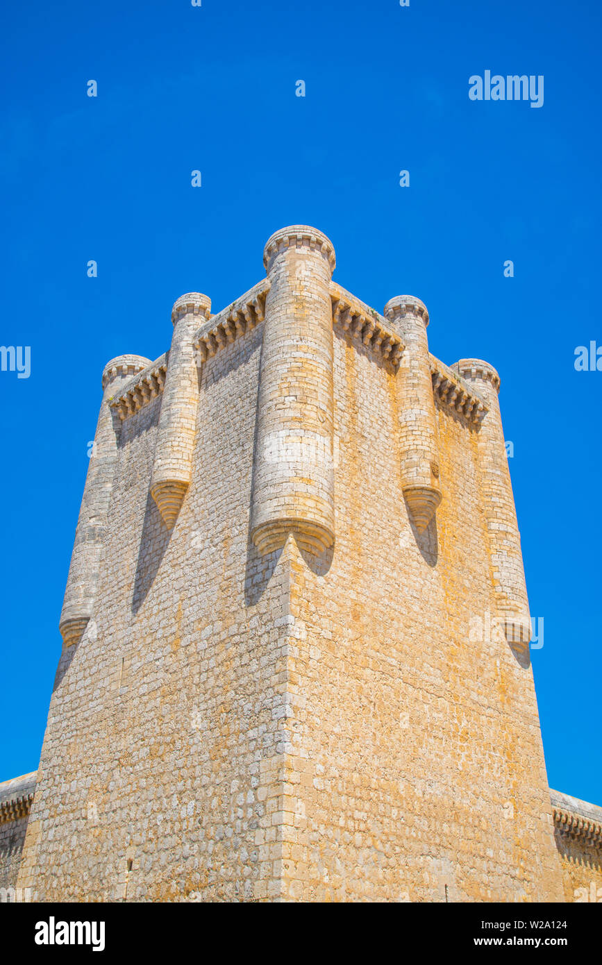 Mantenga del castillo. Torrelobaton, provincia de Valladolid, Castilla y León, España. Foto de stock