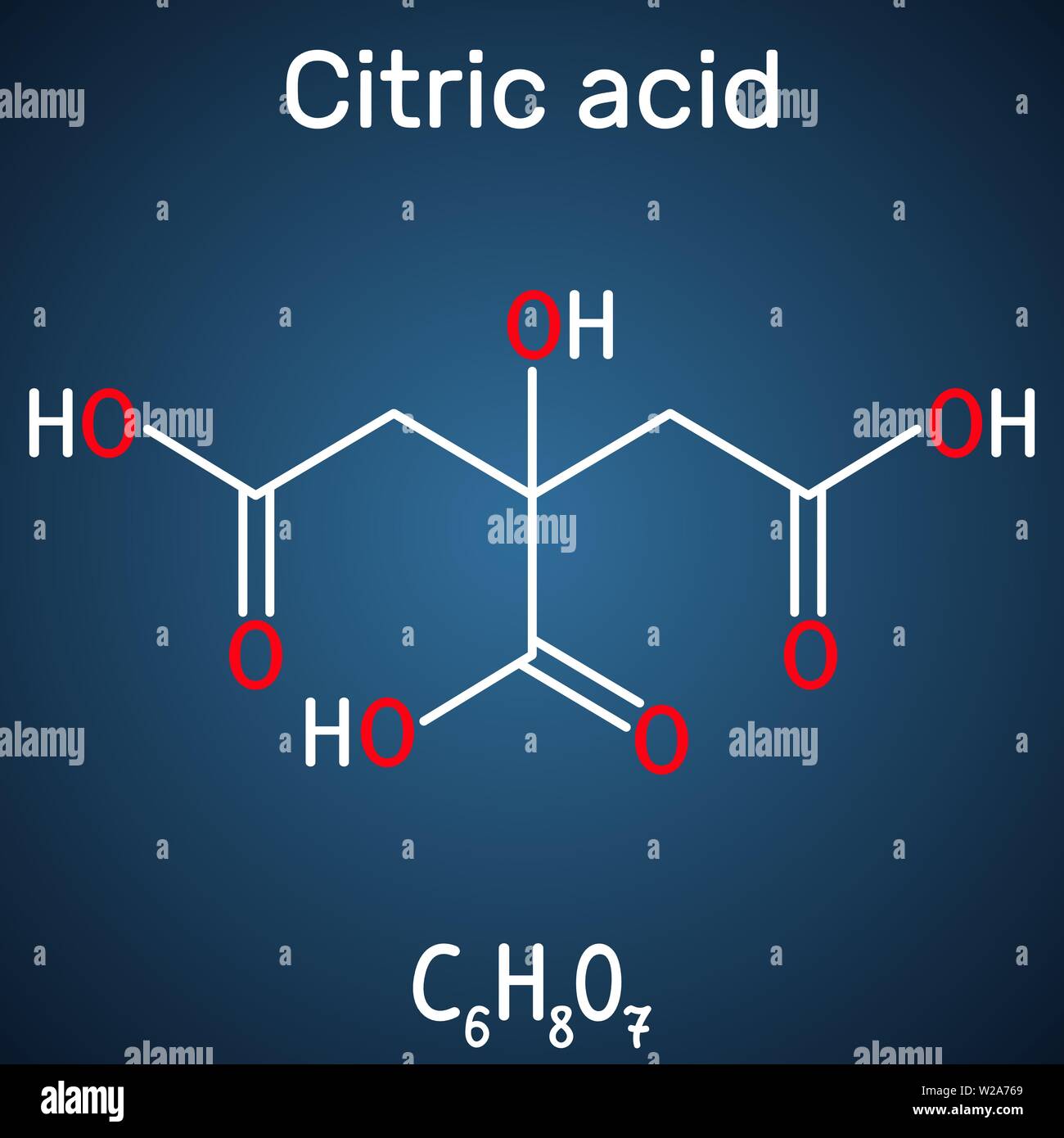 Molécula de ácido cítrico, se encuentra en los cítricos, los limones y limas. Se utiliza como Molécula de ácido cítrico, se encuentra en los cítricos, los limones y limas. Se utiliza como