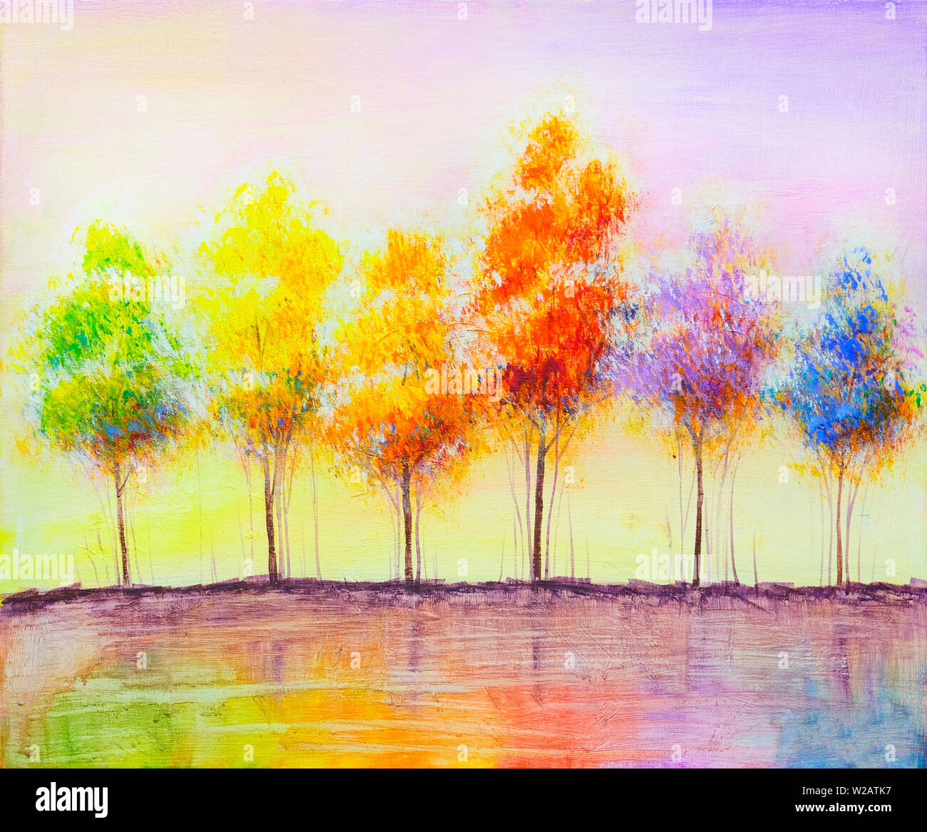 árbol pintado de colores fotografías e imágenes de alta resolución - Alamy