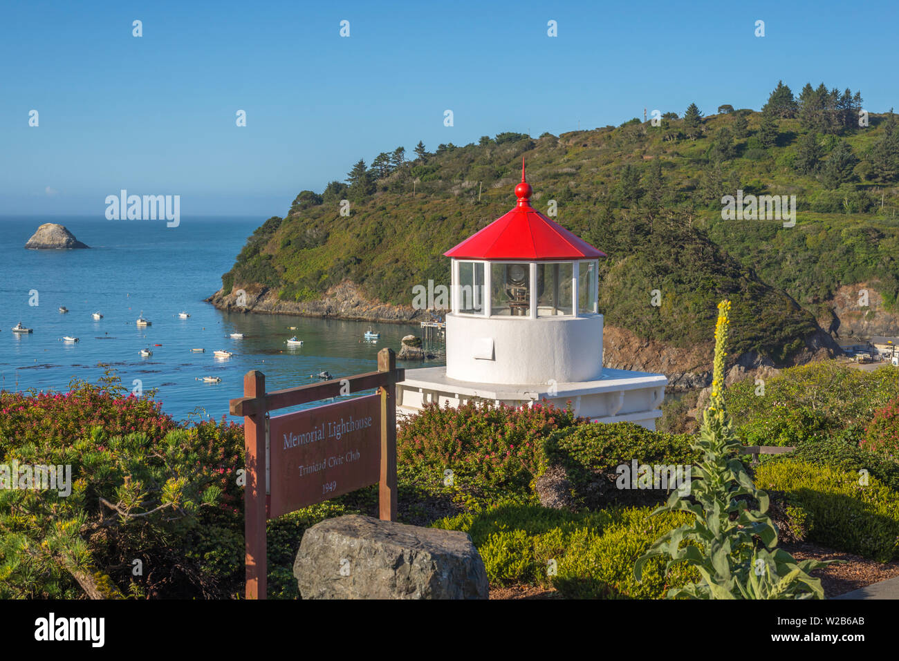Memorial Lighthouse. Trinidad, en el norte de California, Estados Unidos. Foto de stock