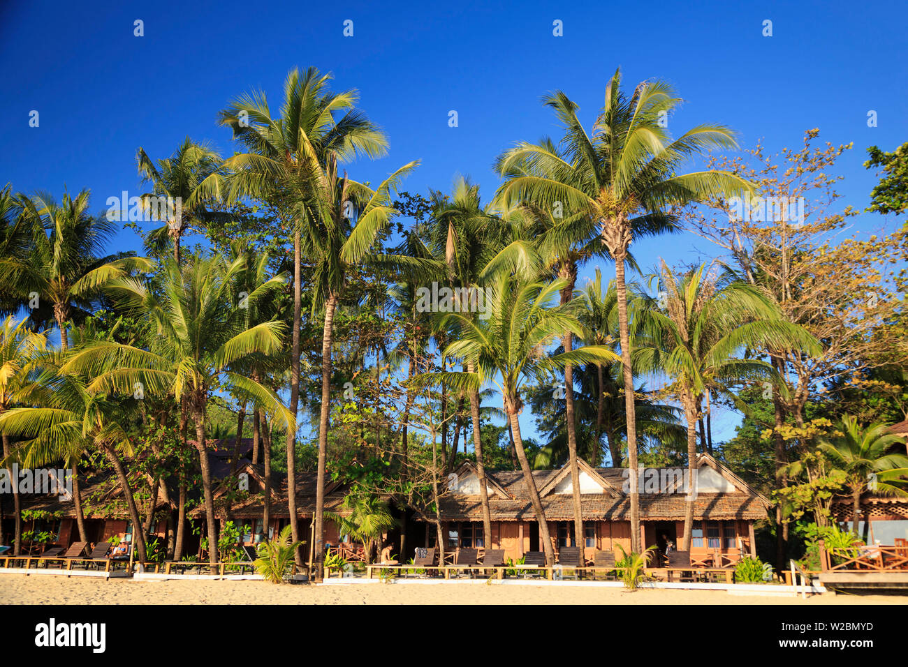 Myanmar (Birmania), el Estado de Rakhine, Ngapali Beach Foto de stock