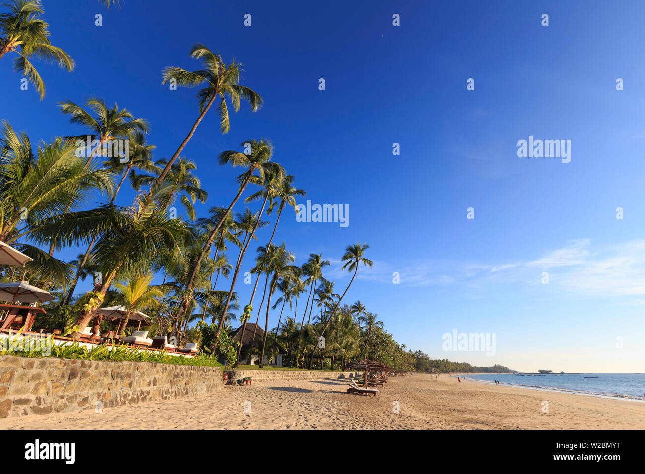 Myanmar (Birmania), el Estado de Rakhine, Ngapali Beach Foto de stock